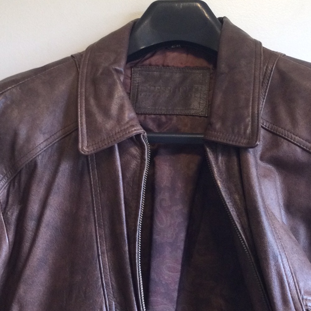 Vintage Leather Jacket, Size L 42-44 - Picture 3 of 7